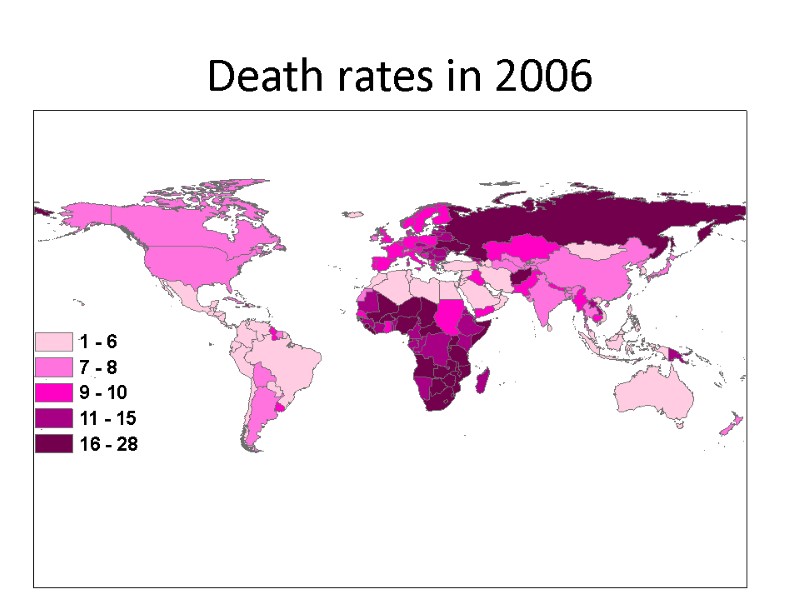 Death rates in 2006
